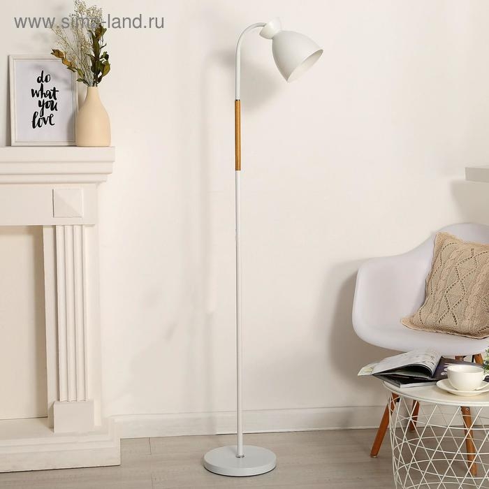 Торшер "Нова" 1х60Вт E27 белый 34х21,5х162 см.