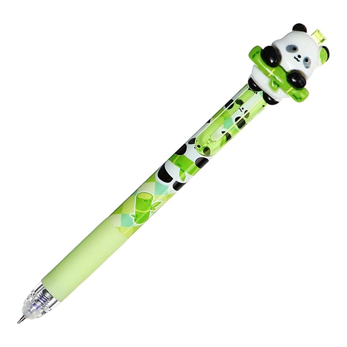 Ручка гелевая автомат Ручка гелевая автомат "Панда", стираемые чернила, чернила синие, МИКС