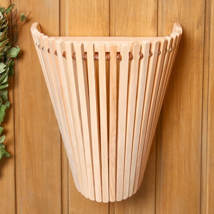 Абажур настенный веерный, ольха, 30,5 х 27 х 16 см Абажур настенный веерный, ольха, 30,5 х 27 х 16 см