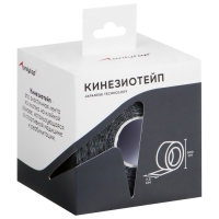 Кинезиотейп ONLYTOP, 7,5 см х 5 м, цвет чёрный