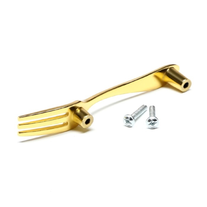 Ручка-скоба Ручка-скоба "Вилка" CAPPIO RSC002, м/о 76 мм, цвет золото