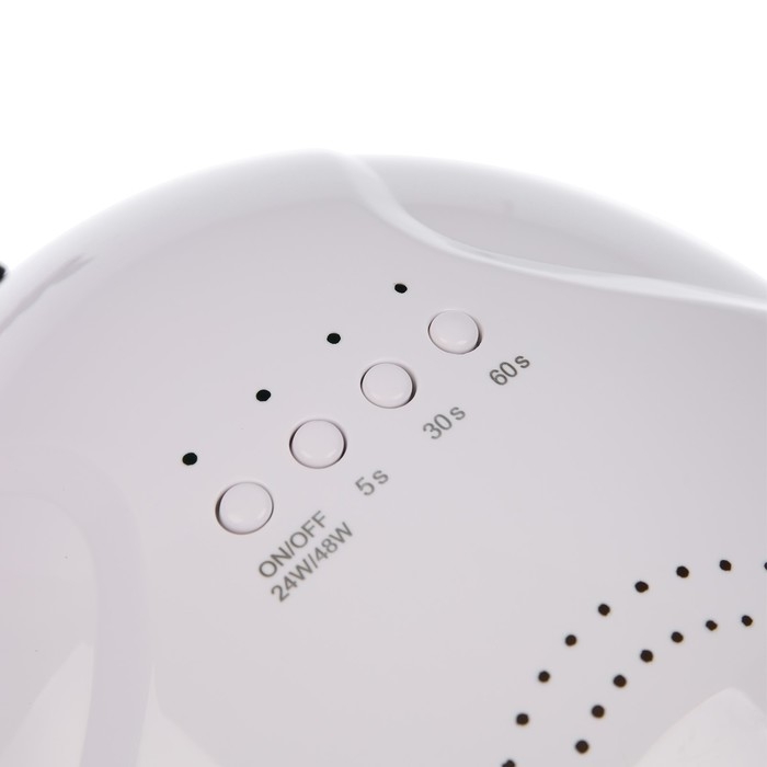 Лампа для гель-лака Luazon LUF-17, LED, 48 Вт, 30 диодов, таймер 5/36/60 с, USB, белая Лампа для гель-лака Luazon LUF-17, LED, 48 Вт, 30 диодов, таймер 5/36/60 с, USB, белая