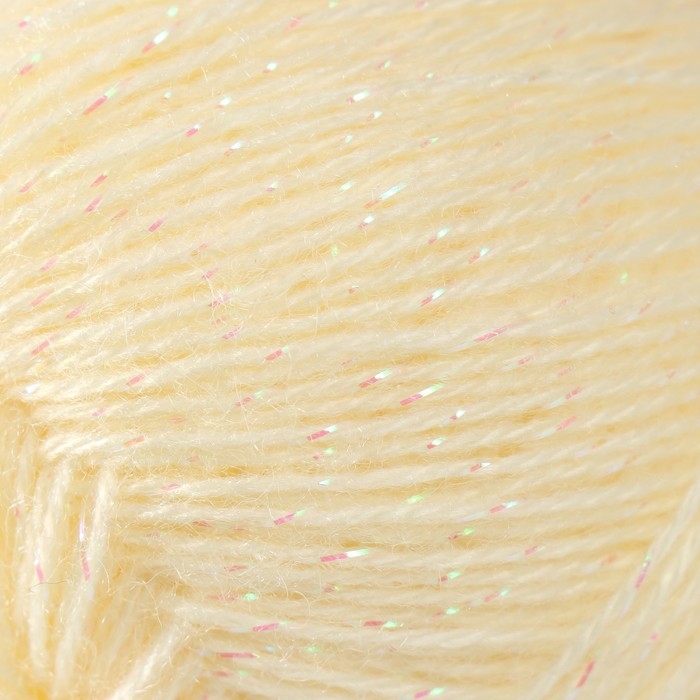 Пряжа Пряжа "Angora Gold Simli" 75% акрил, 20% шерсть, 5% металлик 500м/100гр (01 кремовый)