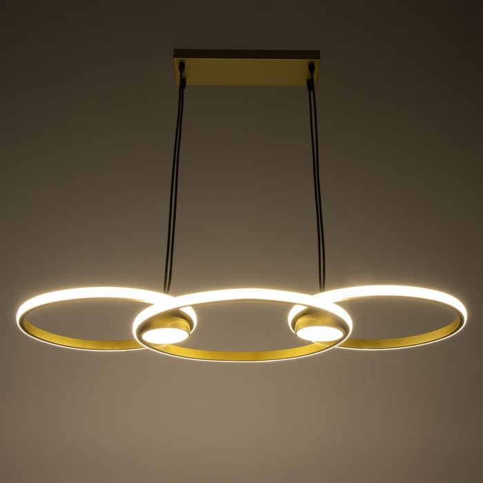 Люстра Ронделл LED 60Вт 3000К золото 89х35х100 см BayerLux