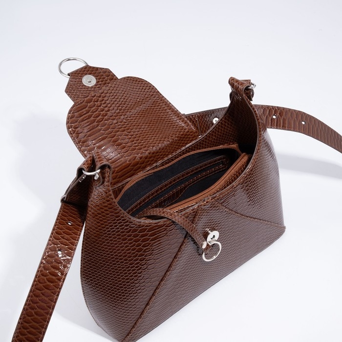 Сумка женская на молнии, цвет коричневый Сумка женская на молнии, цвет коричневый