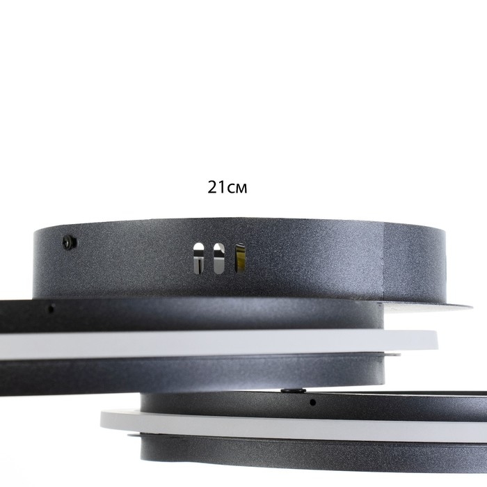 Люстра с ПДУ Люстра с ПДУ "Ленди" 2хLED 3000-6000К 144Вт черный 58х40х13 см BayerLux