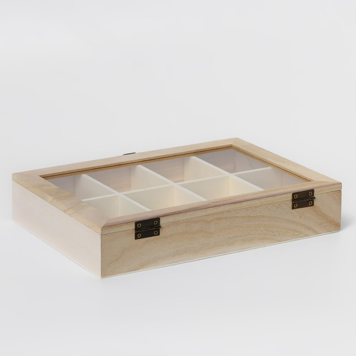 Ящик для хранения чайных пакетиков Доляна «Ахмадабад», 8 ячеек, 24,8×18×4,8 см Ящик для хранения чайных пакетиков Доляна «Ахмадабад», 8 ячеек, 24,8×18×4,8 см