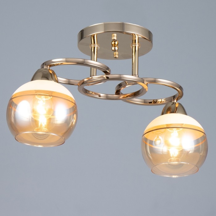 Люстра Люстра "Айрис" 2хЕ27 40Вт золото 42х15х23 см BayerLux