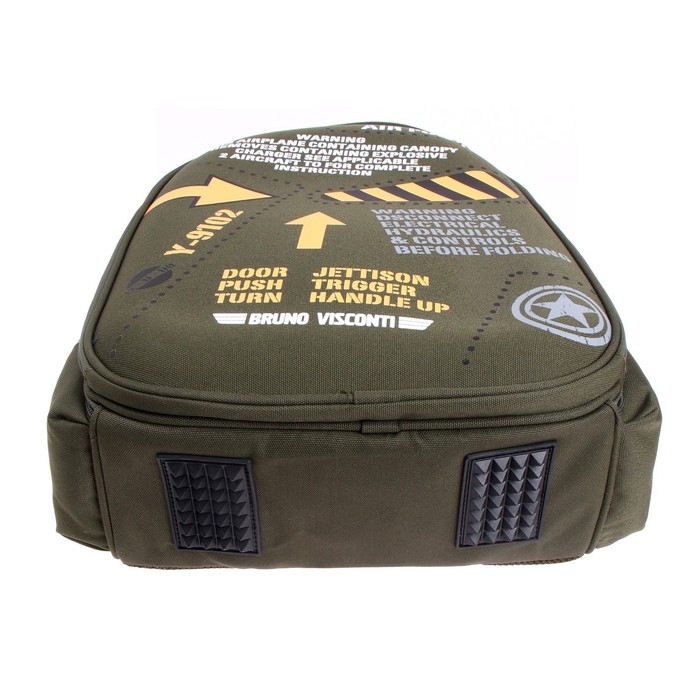 Рюкзак каркасный 38 х 30 х 20 см, + пенал, Bruno Visconti Рюкзак каркасный 38 х 30 х 20 см, + пенал, Bruno Visconti "Внимание"