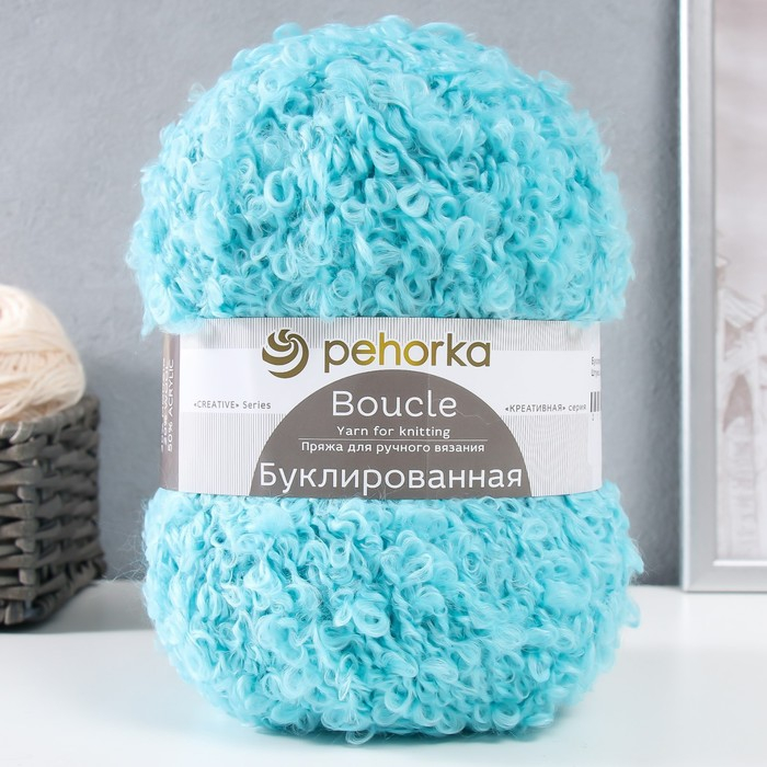Пряжа Пряжа "Буклированная" 30% мохер,20% шерсть,50% акрил 220м/200гр (95-Океан)
