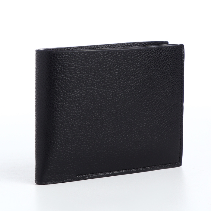Портмоне мужское без застёжки, отдел для карт, монет, цвет чёрный Портмоне мужское без застёжки, отдел для карт, монет, цвет чёрный
