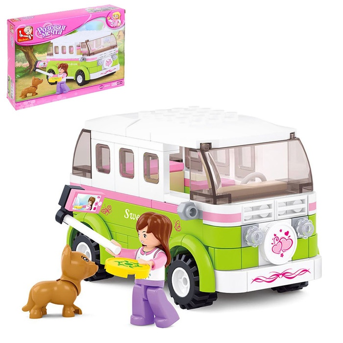 Конструктор &laquo;Розовая мечта: минивэн для путешествий&raquo;, 158 деталей