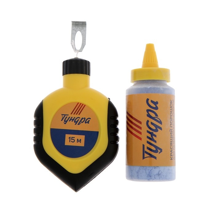 Набор разметочный ТУНДРА, шнур малярный 15 м, красящий порошок 110 г, синий Набор разметочный ТУНДРА, шнур малярный 15 м, красящий порошок 110 г, синий
