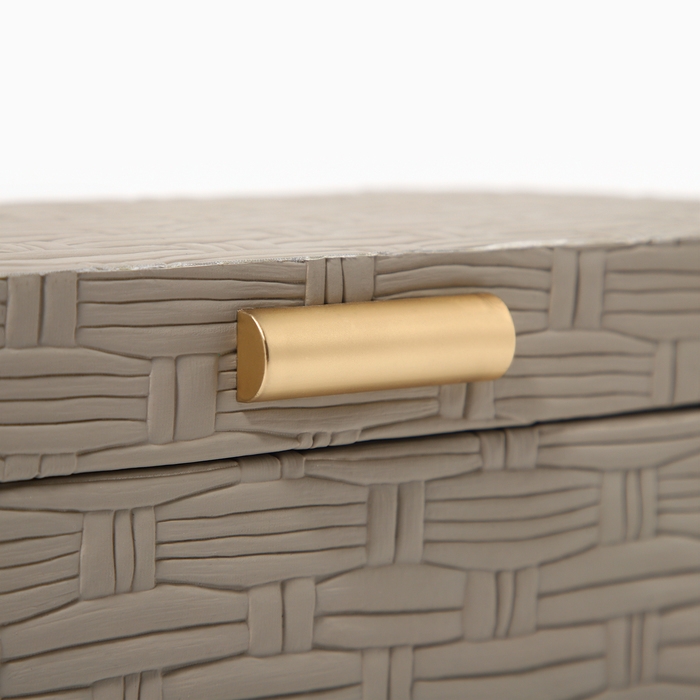 Шкатулка для украшений «Плетения» экокожа, набор 2 шт. Шкатулка для украшений «Плетения» экокожа, набор 2 шт.