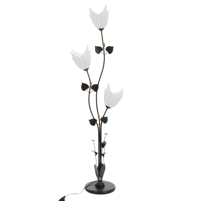 Торшер  Торшер "Ариадна" 3хЕ27 15Вт чёрно-белый h.155 см