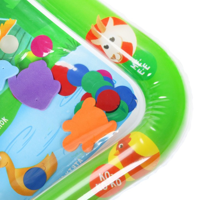 Акваковрик надувной развивающий водный коврик «Домашние животные», 80x50 см, Крошка Я Акваковрик надувной развивающий водный коврик «Домашние животные», 80x50 см, Крошка Я