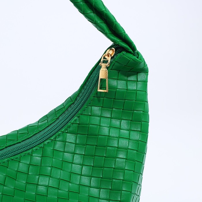 Сумка-багет на молнии, цвет зелёный Сумка-багет на молнии, цвет зелёный