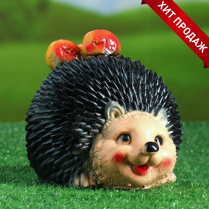 Садовая фигура  Садовая фигура "Еж с яблоками" 20х15см