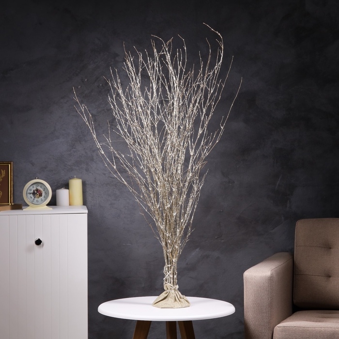 Светодиодная фигура «Ветви бежевые» 100х108х6 см, 30 LED, батарейки АAх3 (не в комплекте), свечение теплое белое Светодиодная фигура «Ветви бежевые» 100х108х6 см, 30 LED, батарейки АAх3 (не в комплекте), свечение теплое белое