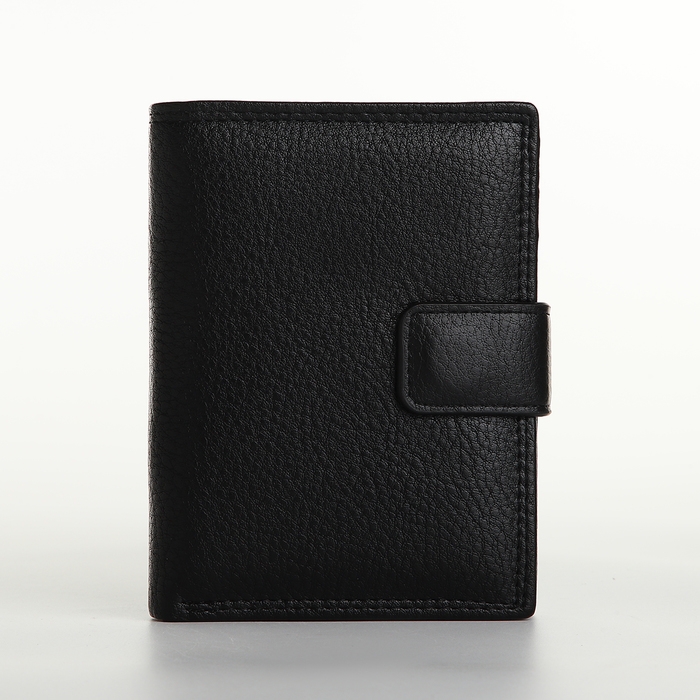 Портмоне мужское на магните 3 в 1, отдел для автодокументов, паспорта, цвет чёрный