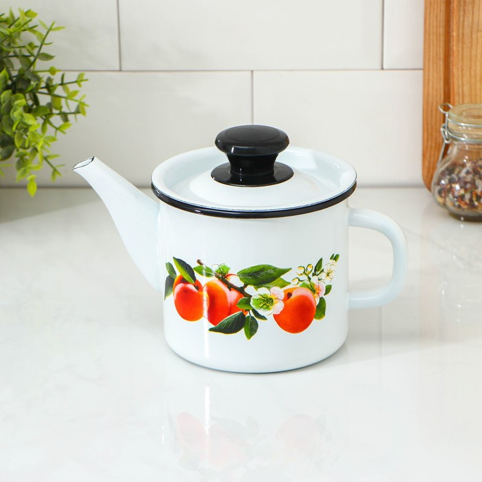 Чайник цилиндрический, 1 л, деколь МИКС, индукция, цвет белый Чайник цилиндрический, 1 л, деколь МИКС, индукция, цвет белый