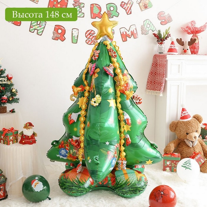 Шар фольгированный 48 Шар фольгированный 48" «Большая ёлка, объёмная»