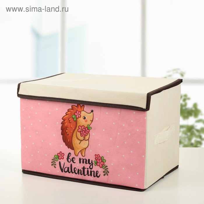 Короб стеллажный для хранения с крышкой «Ёжик», 39×25×25 см Короб стеллажный для хранения с крышкой «Ёжик», 39×25×25 см