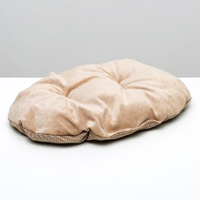 Лежанка для животных,мебельная ткань, холофайбер, 65 х 50 х 21 см, микс цветов Лежанка для животных,мебельная ткань, холофайбер, 65 х 50 х 21 см, микс цветов