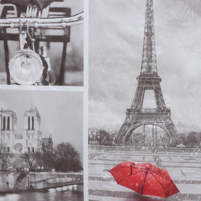 Штора для ванны Доляна «Париж ретро», 180×180 см, EVA Штора для ванны Доляна «Париж ретро», 180×180 см, EVA