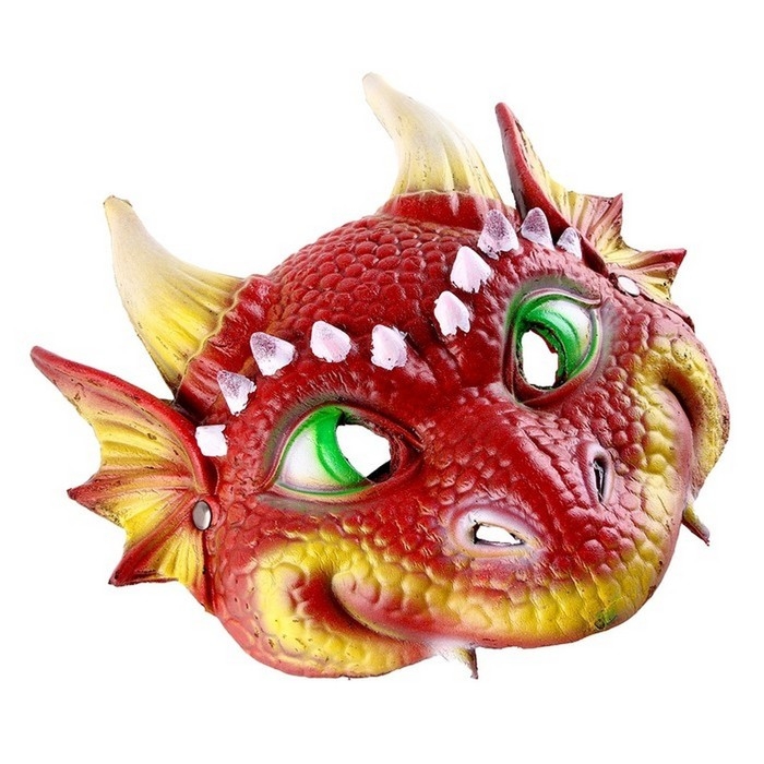 Маска карнавальная "Дракончик красный"