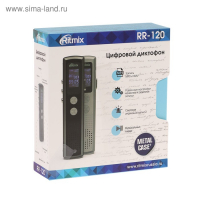 Диктофон Ritmix RR-120 4GB, MP3/WAV, дисплей, металл корпус, черный