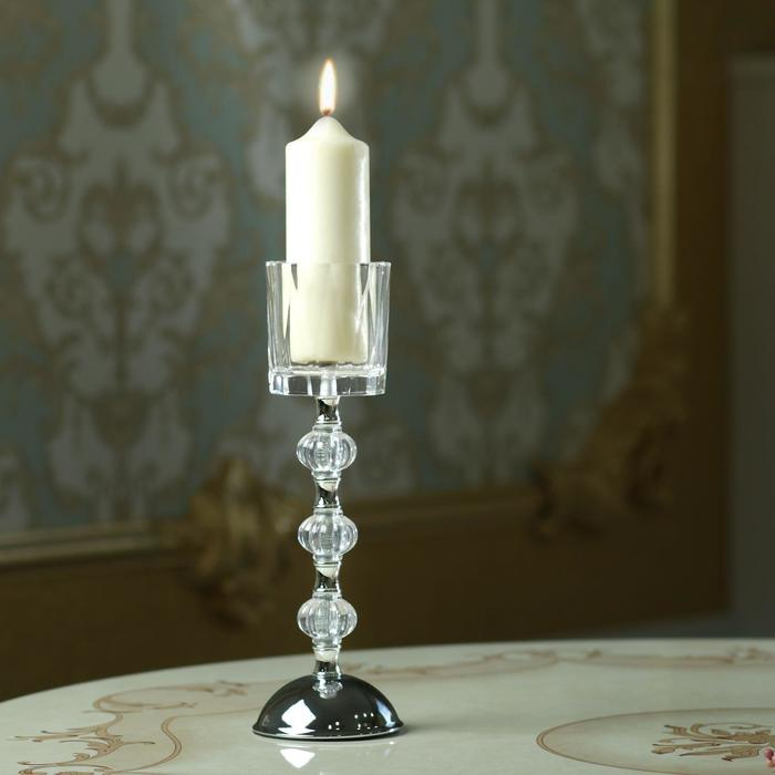 Подсвечник стекло Подсвечник стекло "Влечение" 29х9х9 см