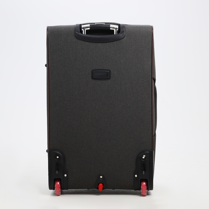 Чемодан большой 95 л (L), отдел на молнии, с расширением, кодовый замок, 3 колеса, 2 наружных кармана, цвет коричневый Чемодан большой 95 л (L), отдел на молнии, с расширением, кодовый замок, 3 колеса, 2 наружных кармана, цвет коричневый