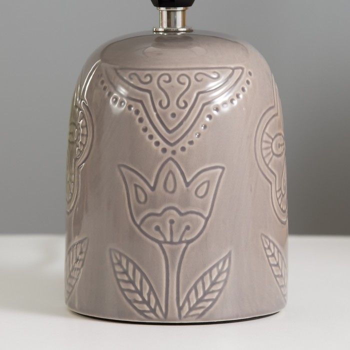 Настольная лампа Настольная лампа "Монако" Е14 40Вт серый 16х16х29 см RISALUX