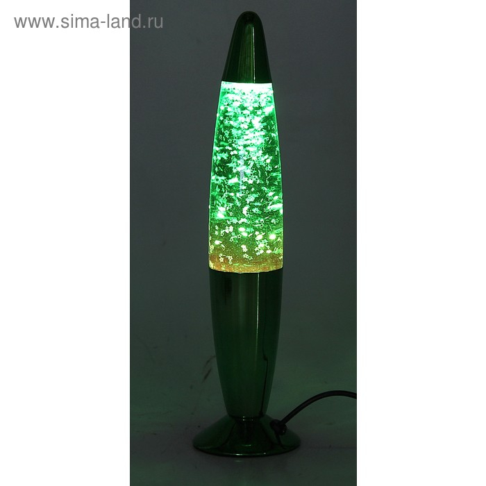 Лава-лампа Лава-лампа "Ракета" 1х30Вт Е14-R39 (блестки) зеленый 8х8х34см