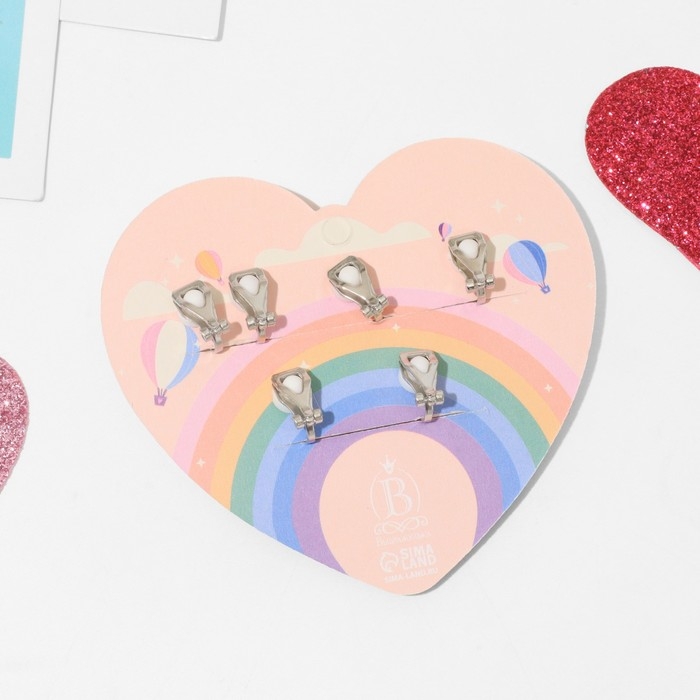 Набор клипс детских (3 пары) «Выбражулька» морская коллекция, цветной Набор клипс детских (3 пары) «Выбражулька» морская коллекция, цветной