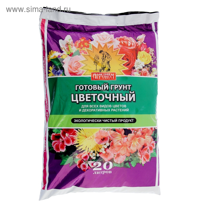 Грунт  Грунт "Сам себе Агроном", цветочный, 20 л.