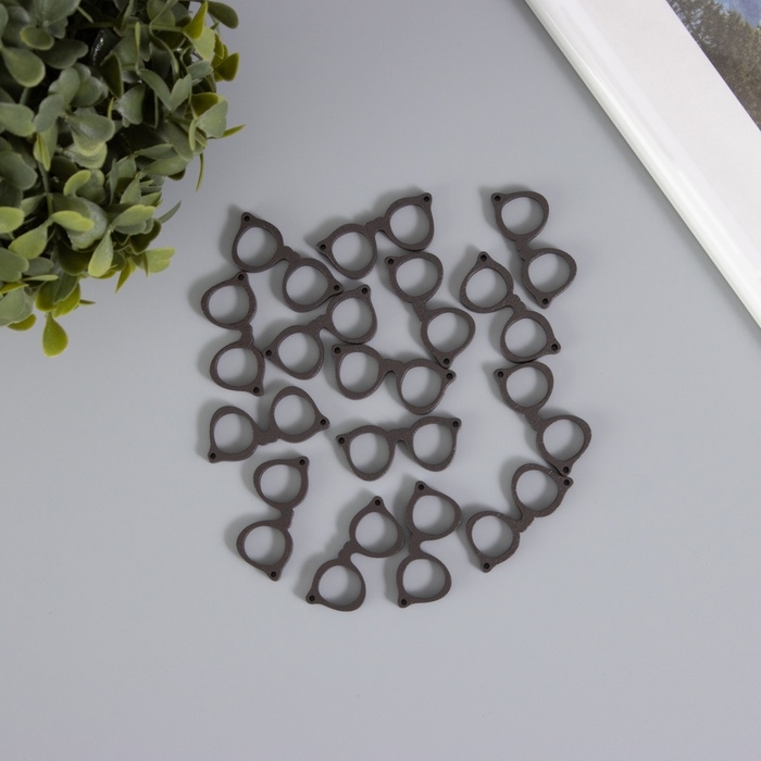 Декор для творчества дерево Декор для творчества дерево "Очки" набор 15 шт 1,7х4 см