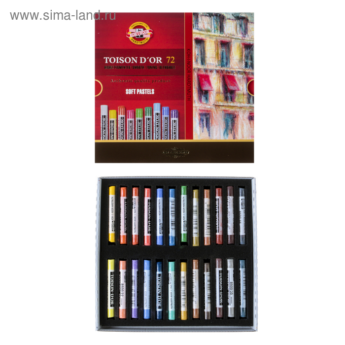 Пастель сухая художественная 72 цвета, Koh-I-Noor TOISON D`OR 8517/72 Пастель сухая художественная 72 цвета, Koh-I-Noor TOISON D`OR 8517/72