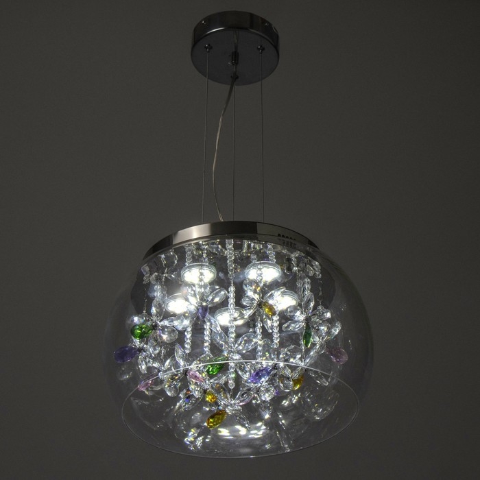 Люстра с ПДУ Люстра с ПДУ "Сифора" LED 50Вт 3000-6000К золото 40х40х23 см BayerLux