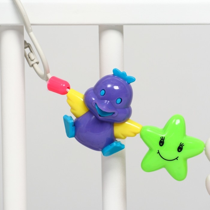 Растяжка на коляску/кроватку «Цыпленок, зайчик, обезьянка», 3 игрушки, цвет МИКС, Крошка Я Растяжка на коляску/кроватку «Цыпленок, зайчик, обезьянка», 3 игрушки, цвет МИКС, Крошка Я