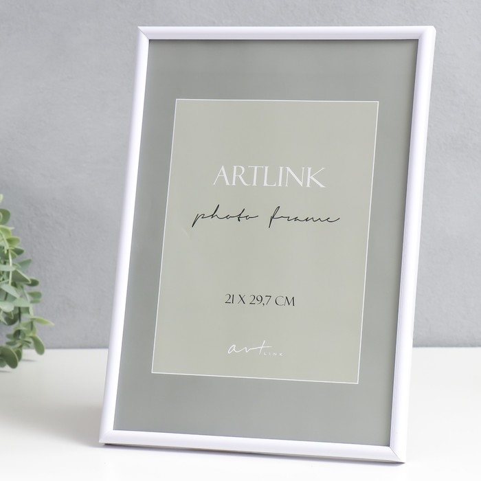 Фоторамка пластик Фоторамка пластик "Decoline" 21х29,7 см, (A4) белый