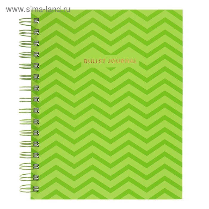 Блокнот А5, 60 листов в точку Bullet Journal, твёрдая обложка, блок офсет, зелёный Блокнот А5, 60 листов в точку Bullet Journal, твёрдая обложка, блок офсет, зелёный