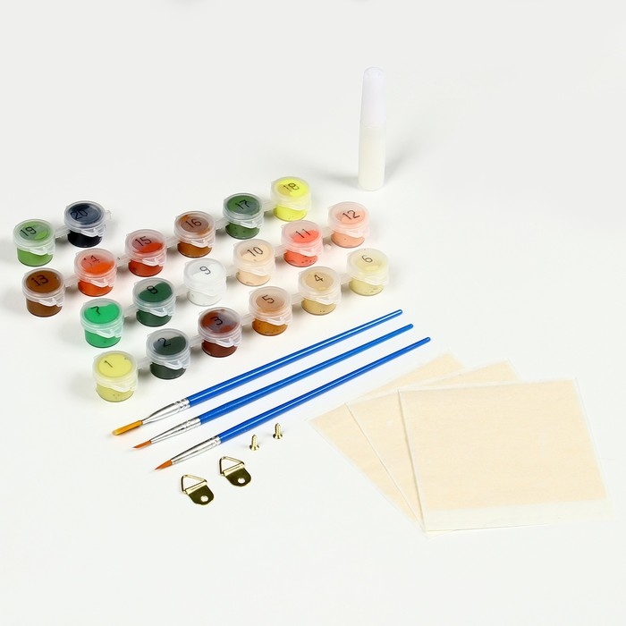 Картина по номерам на новый год на холсте с подрамником и поталью «Ёлочные украшения», 20 х 30 см Картина по номерам на новый год на холсте с подрамником и поталью «Ёлочные украшения», 20 х 30 см