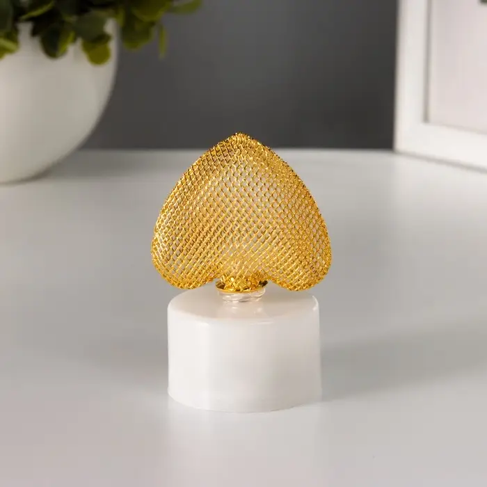 Фигурка световая RISALUX &laquo;Сердце&raquo;, LED-ночник, 0.3 Вт, 3.5&times;4&times;6.5 см