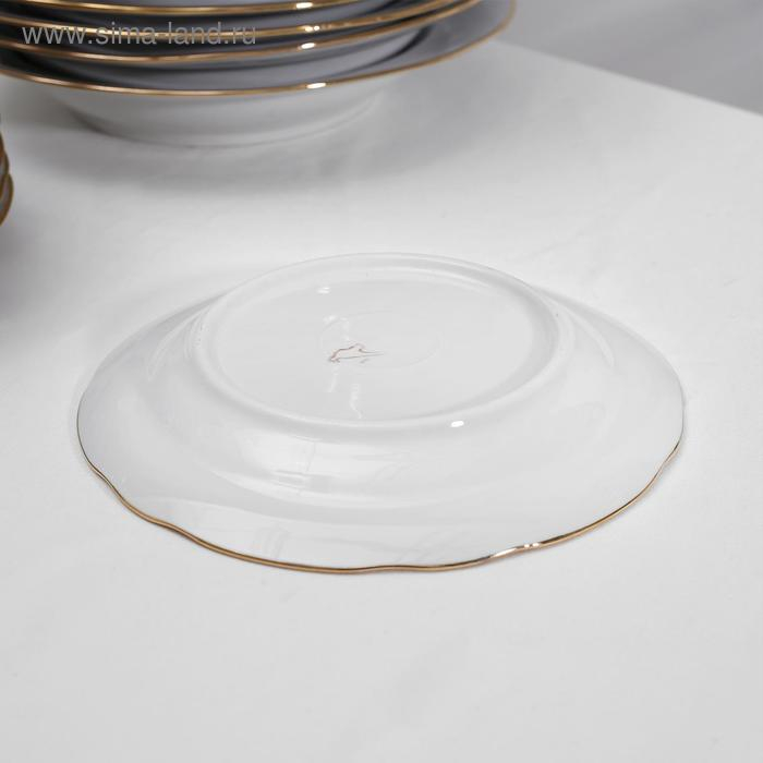 Набор тарелок с золотой отводкой, 24 шт Набор тарелок с золотой отводкой, 24 шт