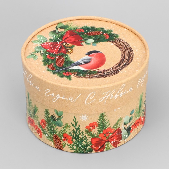 Коробка подарочная «Новогодний венок», 12 х 8 см, Новый год Коробка подарочная «Новогодний венок», 12 х 8 см, Новый год