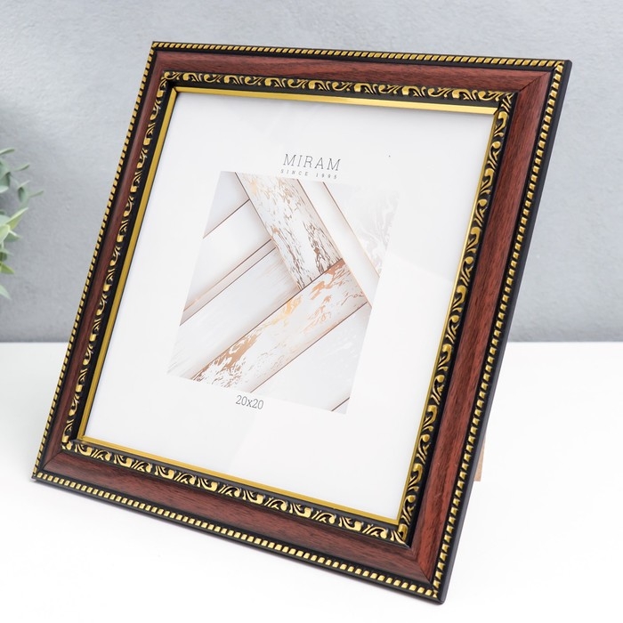 Фоторамка пластик Фоторамка пластик "МИРАМ" 20х20 см венге (пластиковый экран)