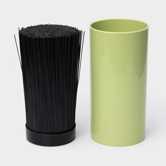 Подставка для ножей с наполнителем «Нежность», 22×11 см, цвет зелёный