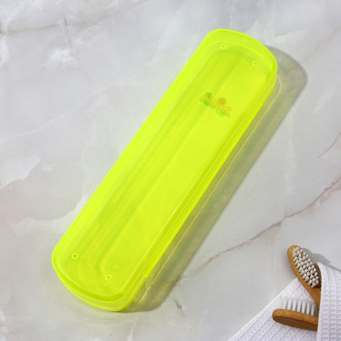 Футляр для зубной щётки и пасты, желтый, 21 х 5,5 см Футляр для зубной щётки и пасты, желтый, 21 х 5,5 см